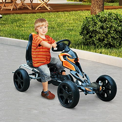 Wholesale ๐ Aosom Kids Pedal Powered Ride-On Go Kart Racer With Hand Brake And Non-Slip Wheels - Orange ๐ 1 Wholesale ๐ Aosom Kids Pedal Powered Ride-On Go Kart Racer With Hand Brake And Non-Slip Wheels - Orange ๐